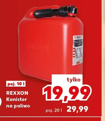 Kanister na paliwo 20 l Rexxon promocja w Kaufland