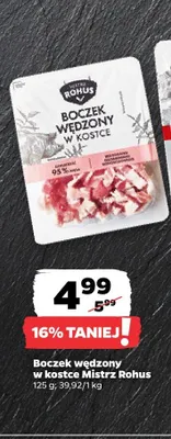 Boczek wędzony w kostce Mistrz Rohus promocja w Netto
