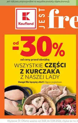 Części z kurczaka z naszej lady promocja w Kaufland