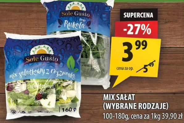 Mix sałat (wybrane rodzaje) promocja w Arhelan