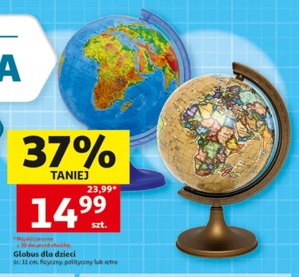 Globus dla dzieci polityczny 11 cm promocja w Auchan