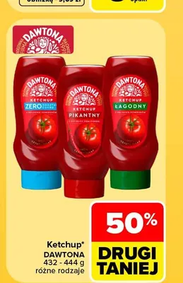 Ketchup łagodny Dawtona promocja w Carrefour