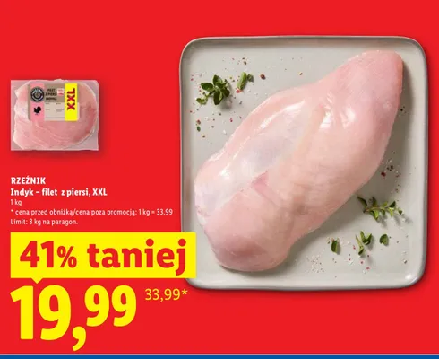 Indyk - filet z piersi, XXL promocja w Lidl