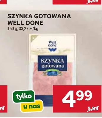Szynka gotowana Well Done promocja w Stokrotka