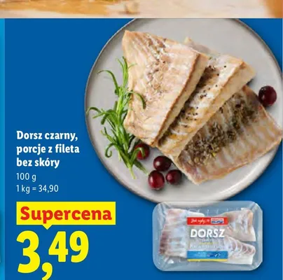 Dorsz czarny porcje z fileta bez skóry promocja w Lidl