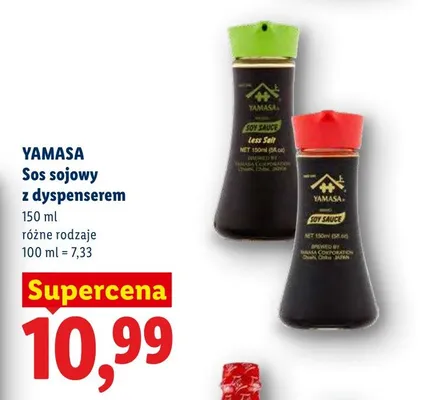 Sos sojowy z dyspenserem Yamasa promocja w Lidl