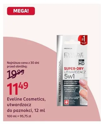 Utrwalacz do paznokci promocja w Rossmann