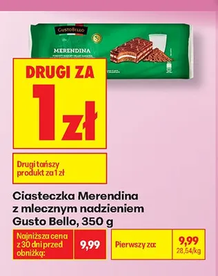 Ciasteczka Merendina z mlecznym nadzieniem Gusto Bello promocja w Biedronka