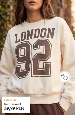 Bluza crewneck promocja w Sinsay