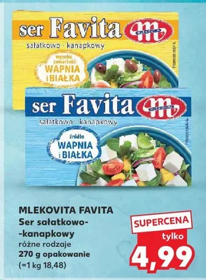 Ser sałatkowo-kanapkowy Favita różne rodzaje promocja w Kaufland