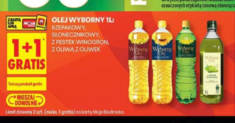 Olej rzepakowy Wyborny promocja w Biedronka