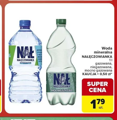 Woda mineralna Nałęczowianka mocno gazowana promocja w Carrefour Market