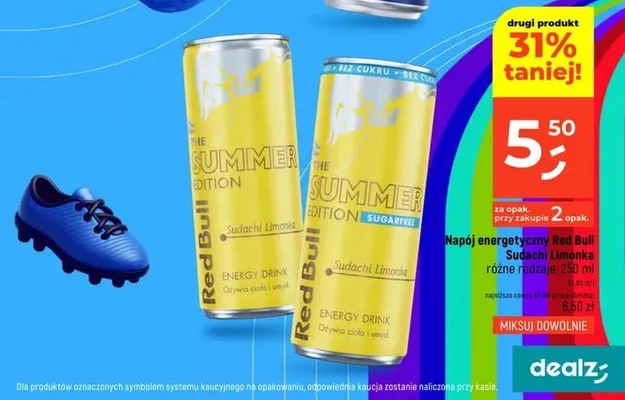 Napój energetyczny Red Bull The Summer Edition Sudachi Limonka promocja w Dealz