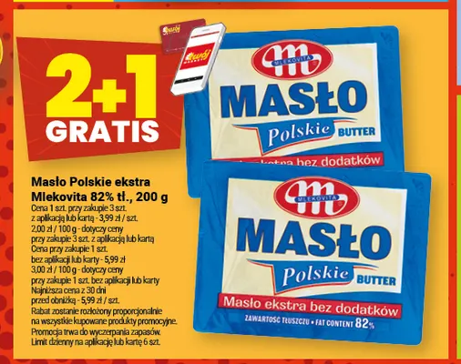 Masło Polskie ekstra Mlekovita 82% promocja w Twój Market