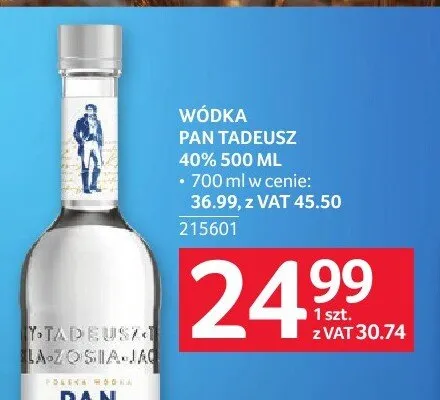 Wódka Pan Tadeusz 40% promocja w Selgros