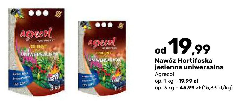 Nawóz Hortifoska jesienna uniwersalna Agrecol promocja w Bricomarche