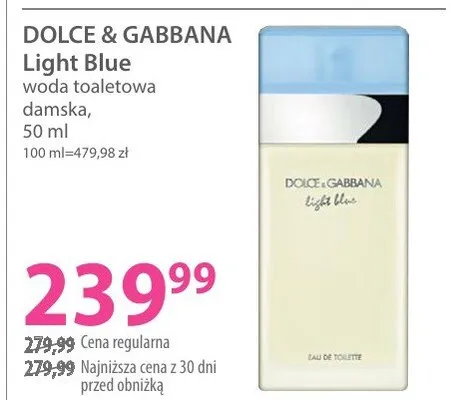 Perfumy Light Blue promocja w Hebe