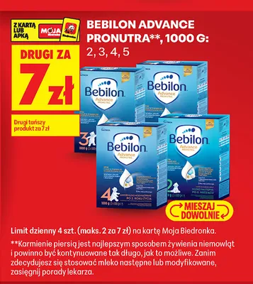 Mleko następne Bebilon Advance Pronutra 4 promocja w Biedronka