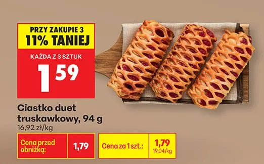 Ciastko duet truskawkowy promocja w Biedronka