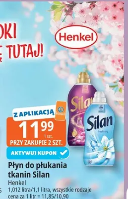 Płyn do płukania tkanin Silan promocja w Leclerc