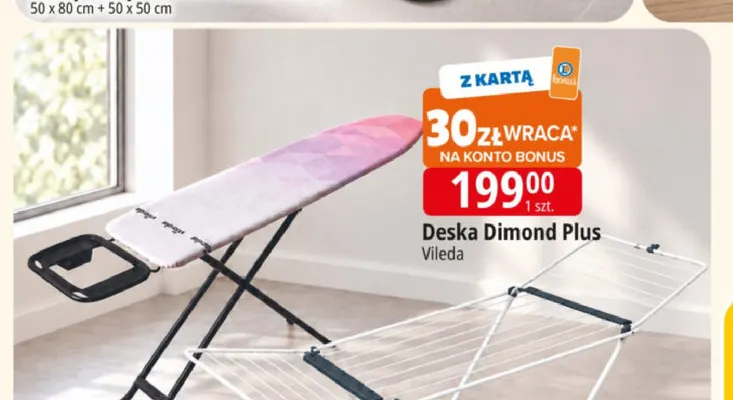 Deska do prasowania Dimond Plus Vileda promocja w Leclerc