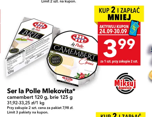Ser la Polle Brie Mlekovita promocja w LEWIATAN