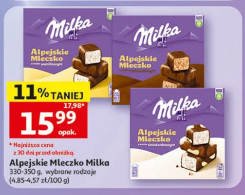 Alpejskie Mleczko Milka promocja w Auchan