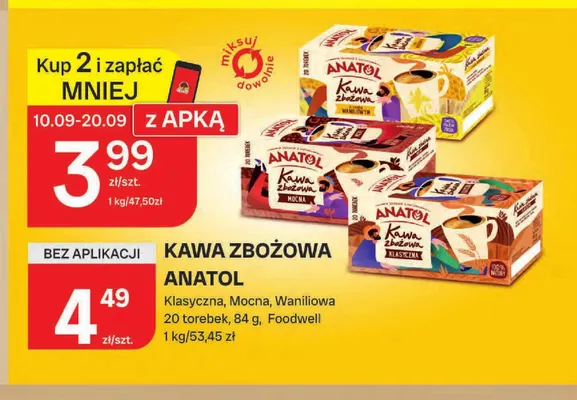 Kawa zbożowa Anatol Klasyczna promocja w Chorten