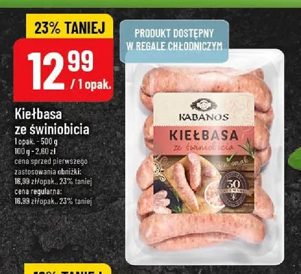 Kiełbasa ze świniobicia Kabanos promocja w POLOmarket