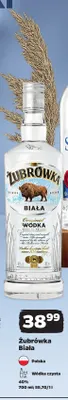 Wódka czysta Żubrówka Biała 40% promocja w Netto