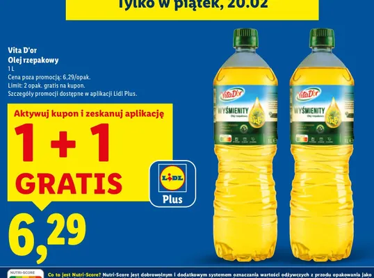 Olej promocja w Lidl