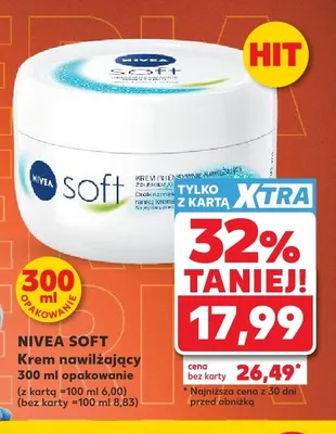 Krem nawilżający Nivea Soft promocja w Kaufland