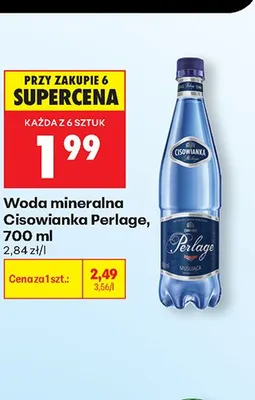 Woda mineralna Cisowianka Perlage promocja w Biedronka