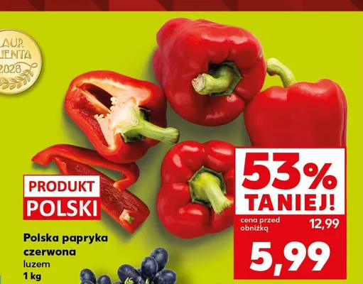 Polska papryka czerwona promocja w Kaufland