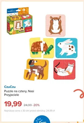 Puzzle na cztery Nasi Przyjaciele CzuCzu promocja w Smyk