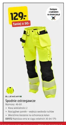 Spodnie ostrzegawcze Bluewear promocja w Jula