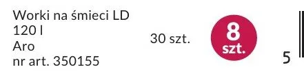 Worki na śmieci LD 120 l Aro promocja w Makro