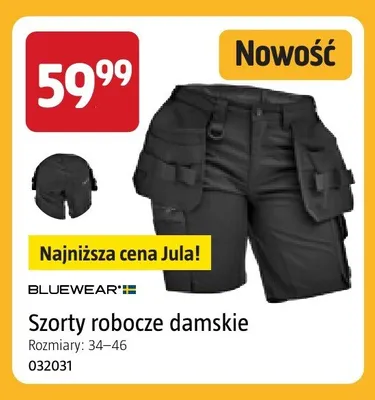 Szorty robocze damskie Bluewear promocja w Jula