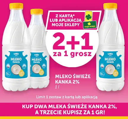 Mleko świeże Kanka 2% promocja w Euro Sklep