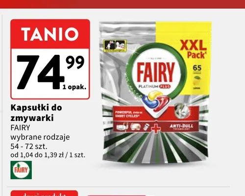 Kapsułki do zmywarki Fairy promocja w Intermarche