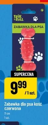 Zabawka dla psa kość czerwona 11 cm Trik & Roll promocja w POLOmarket
