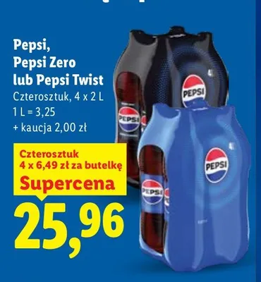 Napój gazowany Pepsi 4-pak promocja w Lidl