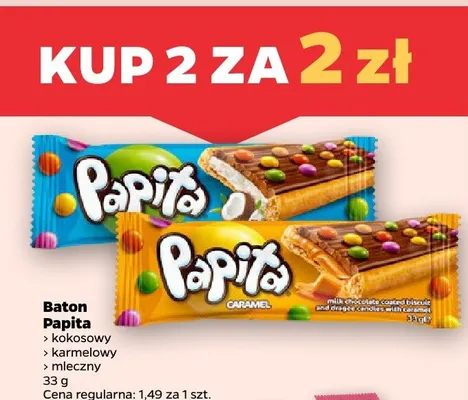 Baton kokosowy Papita promocja w Netto