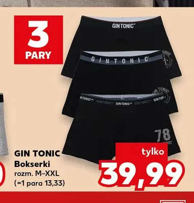 Bokserki Gin Tonic 3-pak promocja w Kaufland