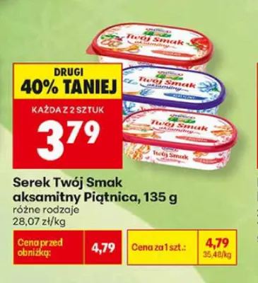 Serek Twój Smak aksamitny Piątnica promocja w Biedronka