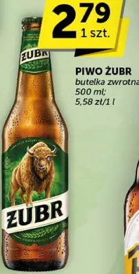 Piwo Żubr butelka zwrotna promocja w Groszek
