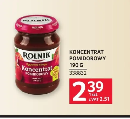 Koncentrat pomidorowy Rolnik promocja w Selgros