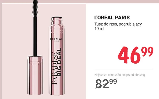 Tusz do rzęs pogrubiający Paradise Big Deal promocja w Rossmann
