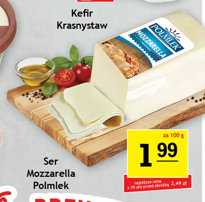 Ser mozzarella Polmlek promocja w Gram Market
