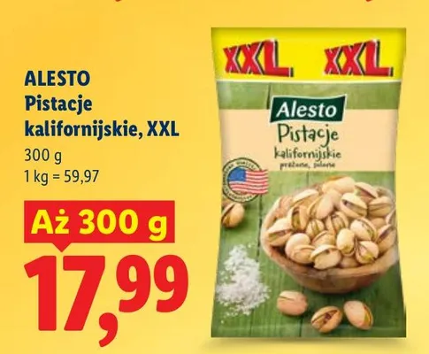 Pistacje kalifornijskie, XXL promocja w Lidl